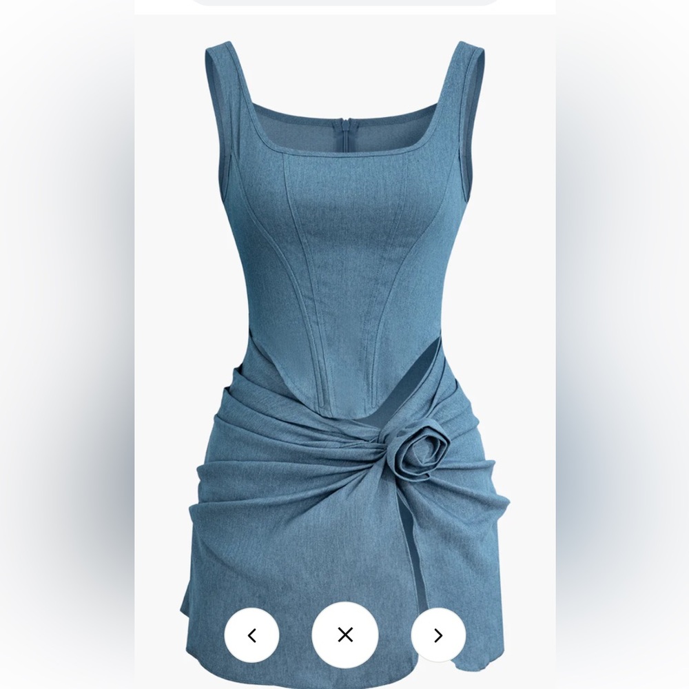 Brand new never worn denim dress size L